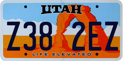 UT license plate Z382EZ