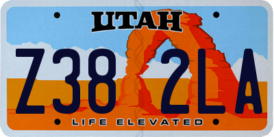 UT license plate Z382LA