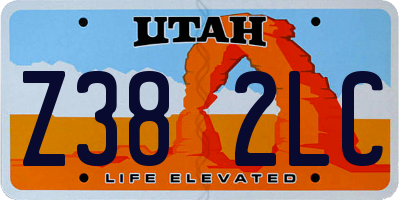 UT license plate Z382LC