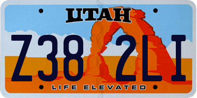 UT license plate Z382LI