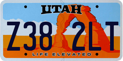 UT license plate Z382LT
