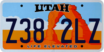 UT license plate Z382LZ