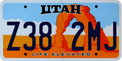 UT license plate Z382MJ