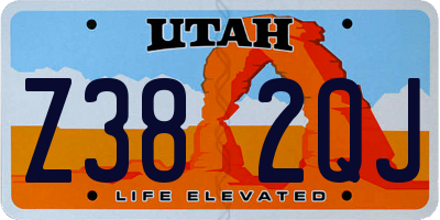 UT license plate Z382QJ