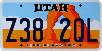 UT license plate Z382QL
