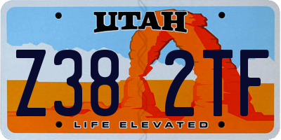 UT license plate Z382TF