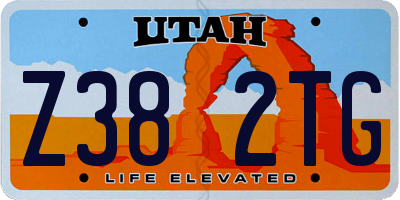 UT license plate Z382TG
