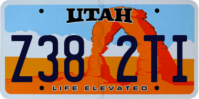 UT license plate Z382TI