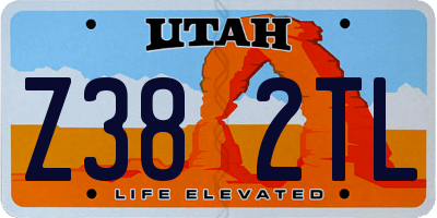 UT license plate Z382TL
