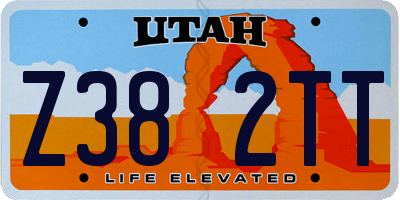 UT license plate Z382TT