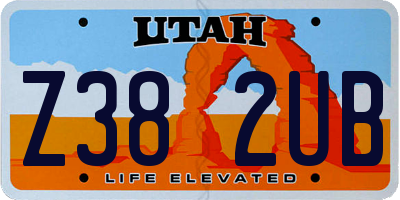 UT license plate Z382UB