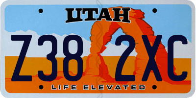 UT license plate Z382XC