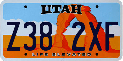 UT license plate Z382XF