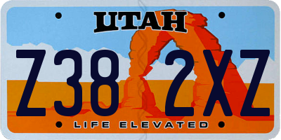 UT license plate Z382XZ
