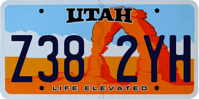 UT license plate Z382YH