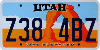 UT license plate Z384BZ
