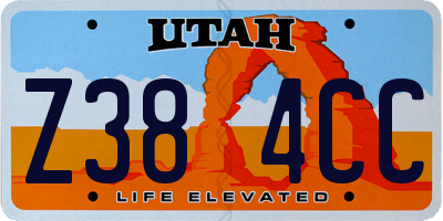 UT license plate Z384CC
