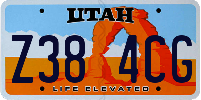 UT license plate Z384CG