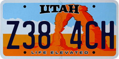 UT license plate Z384CH