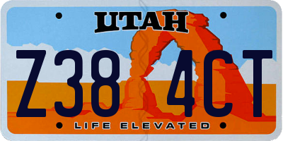 UT license plate Z384CT
