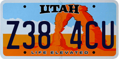 UT license plate Z384CU