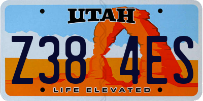 UT license plate Z384ES