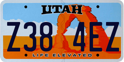 UT license plate Z384EZ