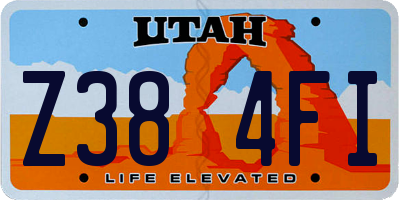 UT license plate Z384FI