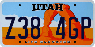 UT license plate Z384GP