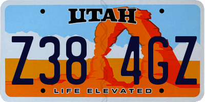 UT license plate Z384GZ