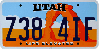 UT license plate Z384IF
