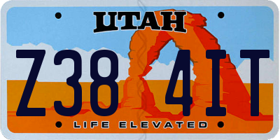 UT license plate Z384IT