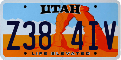UT license plate Z384IV