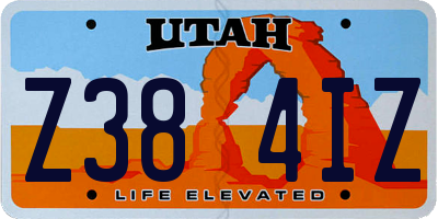 UT license plate Z384IZ