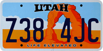 UT license plate Z384JC