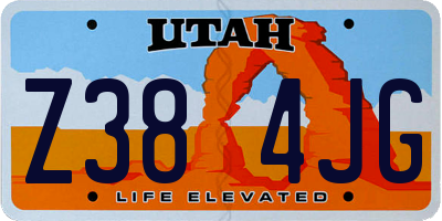 UT license plate Z384JG