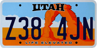 UT license plate Z384JN