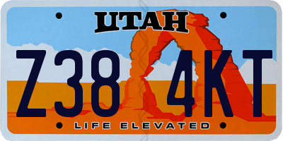 UT license plate Z384KT