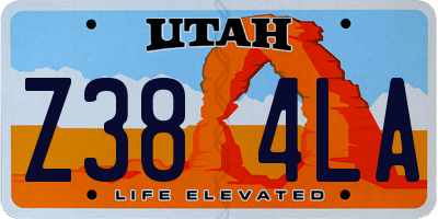 UT license plate Z384LA