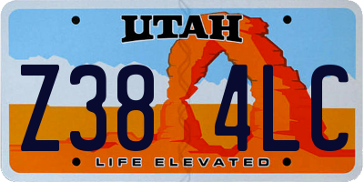 UT license plate Z384LC