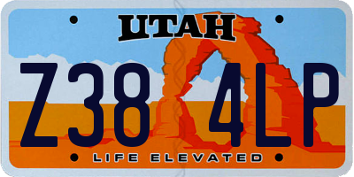 UT license plate Z384LP