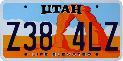 UT license plate Z384LZ