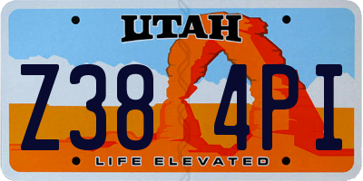 UT license plate Z384PI