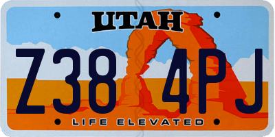 UT license plate Z384PJ