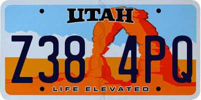 UT license plate Z384PQ