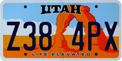 UT license plate Z384PX