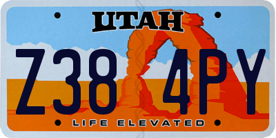 UT license plate Z384PY
