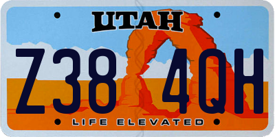 UT license plate Z384QH