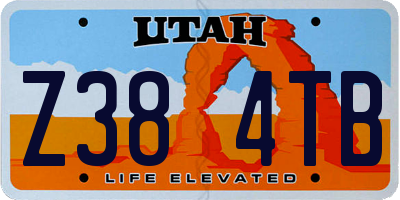 UT license plate Z384TB