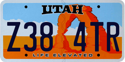 UT license plate Z384TR